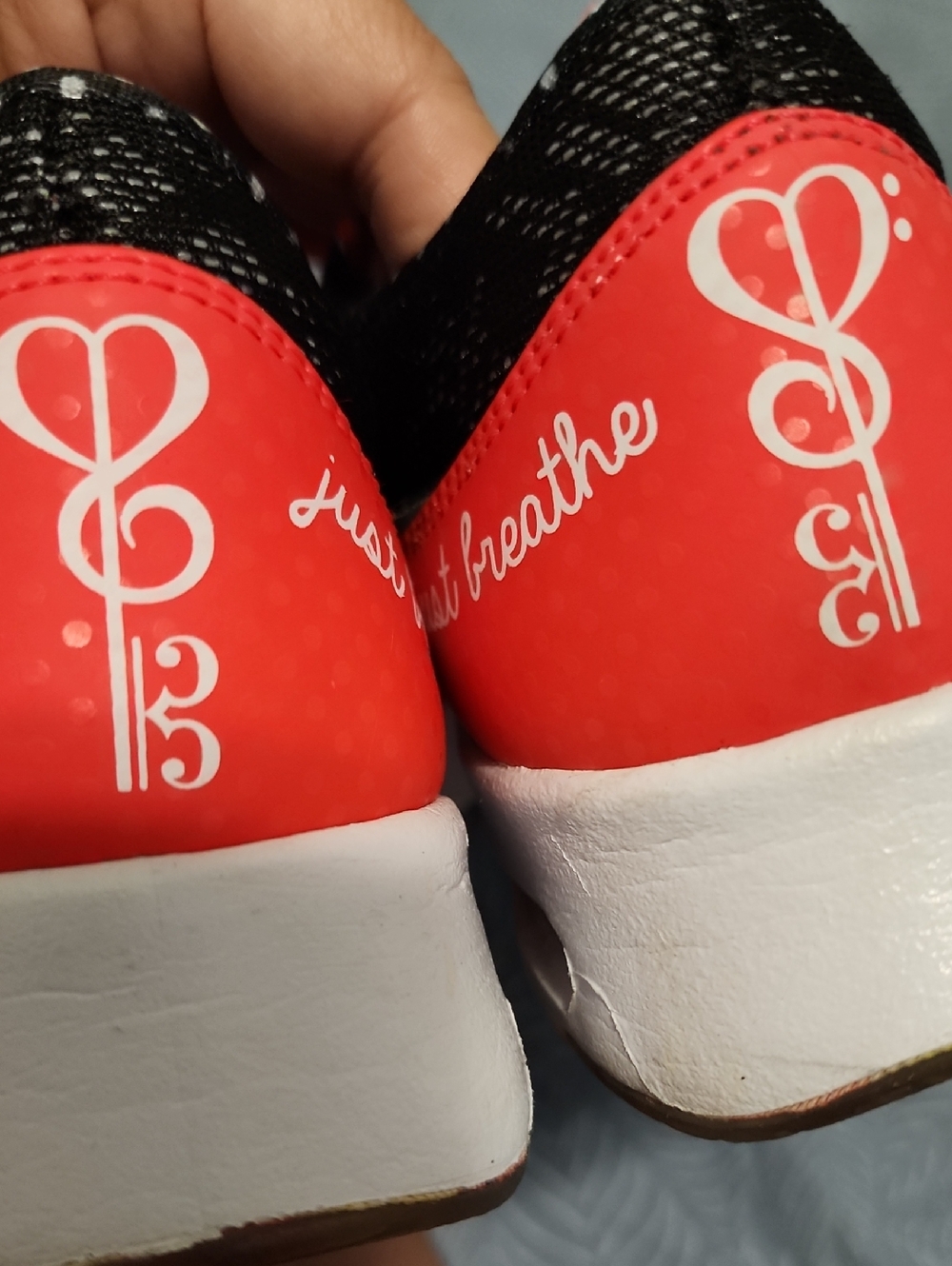Nike Women's Red and Black Polka Dot Sneakers - Picture 10 of 10